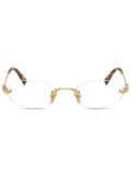 Miu Miu Eyewear oval rimless glasses - Gold