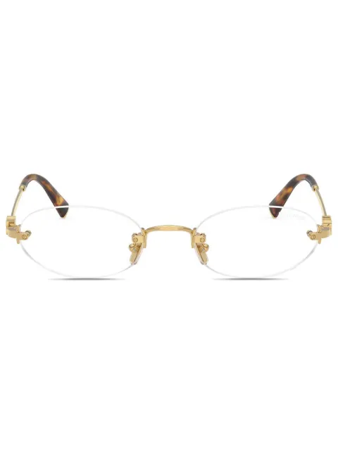 Miu Miu Eyewear oval rimless glasses
