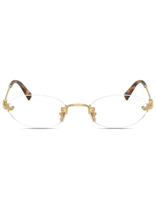 Lunettes de vue à design sans monture - Miu Miu Eyewear - Modalova