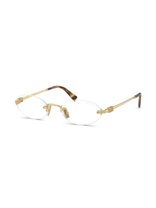 Miu Miu Eyewear リムレス眼鏡フレーム | ゴールドトーン