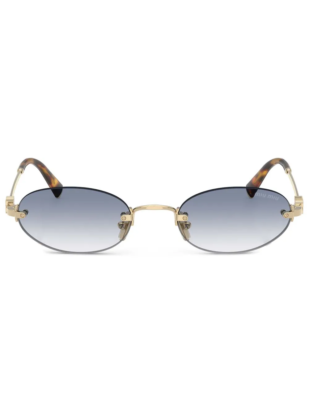 Miu Miu Eyewear oval-frame sunglasses | Gold | Image 1