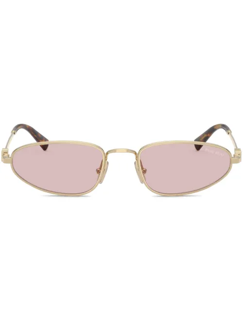 Lunettes de soleil à monture ovale - Miu Miu Eyewear - Modalova