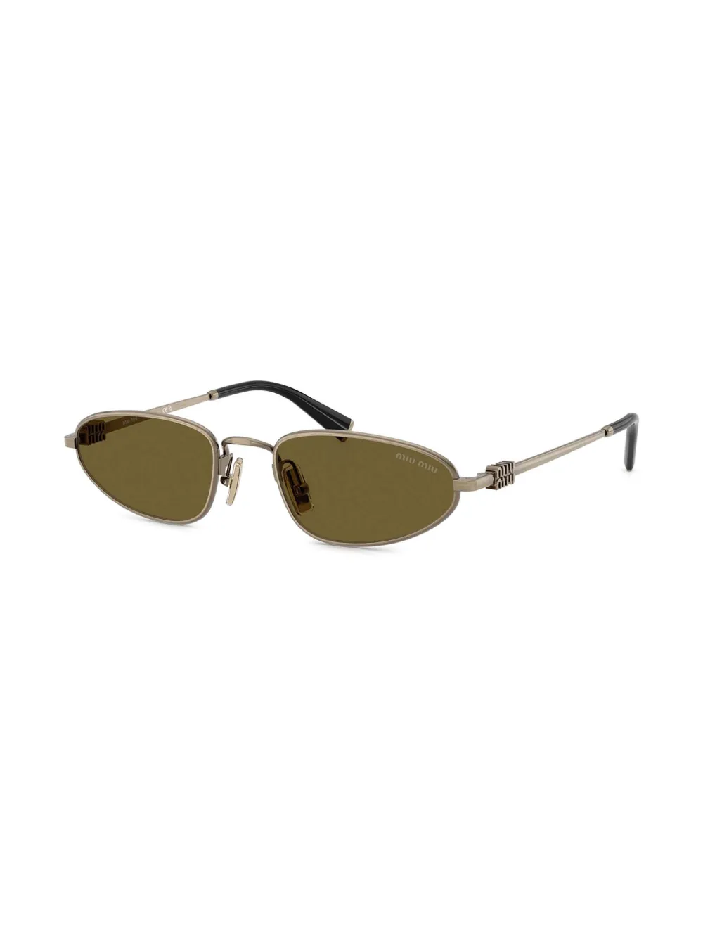 Miu Eyewear Runway zonnebril met getinte glazen Goud