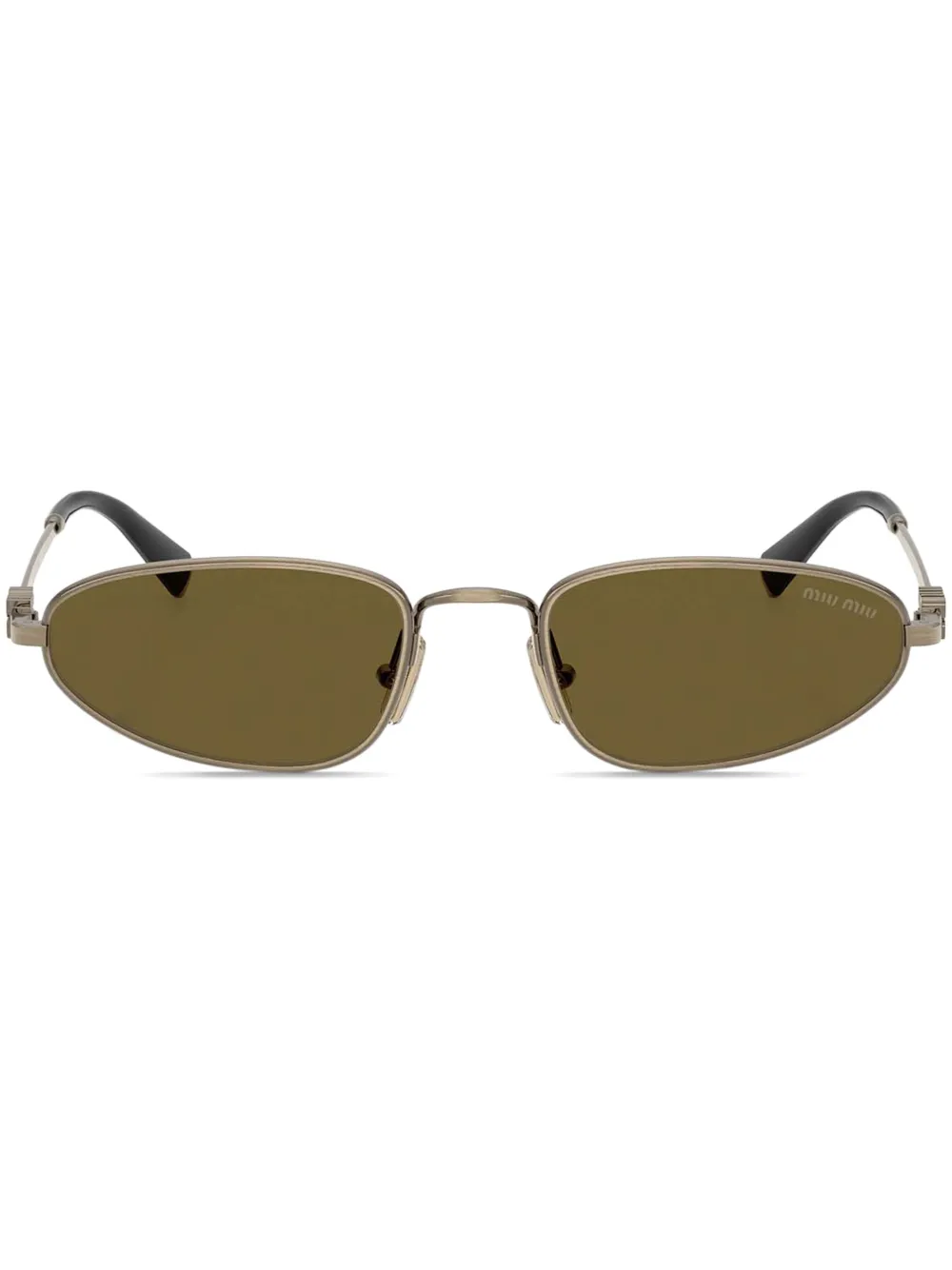 Miu Eyewear Runway zonnebril met getinte glazen Goud