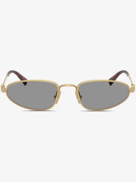 Miu Miu Eyewear 타원형 프레임 선글라스