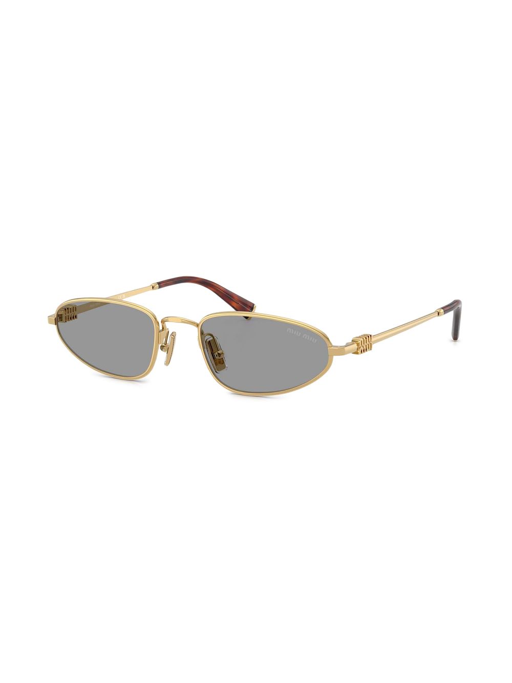 Miu Miu Eyewear Zonnebril met ovalen montuur - Goud