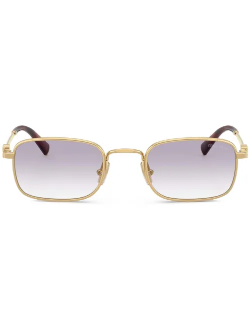 Lunettes de soleil à monture rectangulaire - Miu Miu Eyewear - Modalova