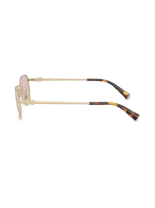 Miu Miu Eyewear スクエアフレーム サングラス | ゴールドトーン