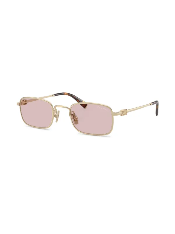 Miu Miu Eyewear スクエアフレーム サングラス | ゴールドトーン