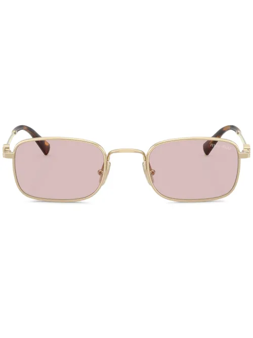 Lunettes de soleil à monture rectangulaire - Miu Miu Eyewear - Modalova
