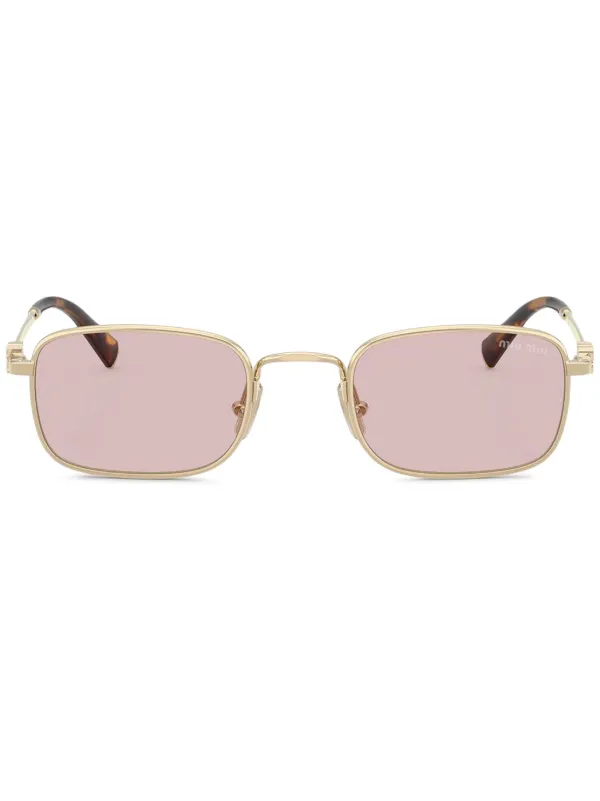 Miu Miu Eyewear スクエアフレーム サングラス | ゴールドトーン