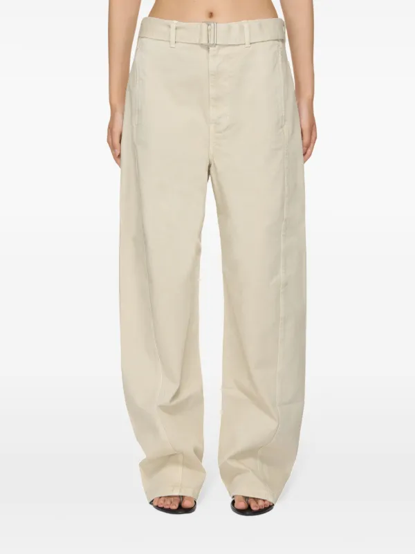 LEMAIRE Twisted wide-leg Jeans | Neutrals | FARFETCH
