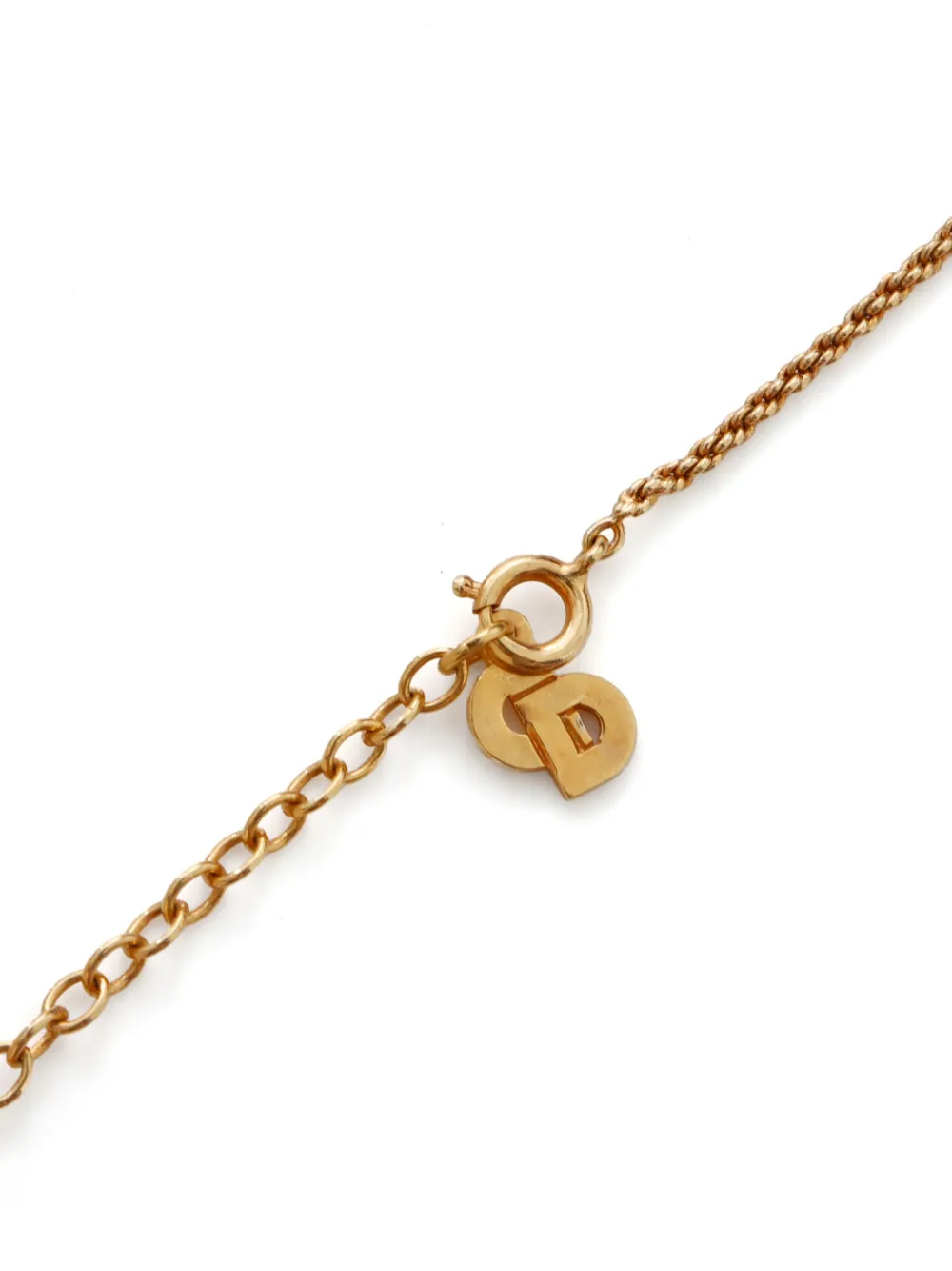 Pre-owned Dior Cd Pendant Necklace In Gold