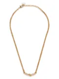 Christian Dior Pre-Owned CD rhinestone necklace - Gold