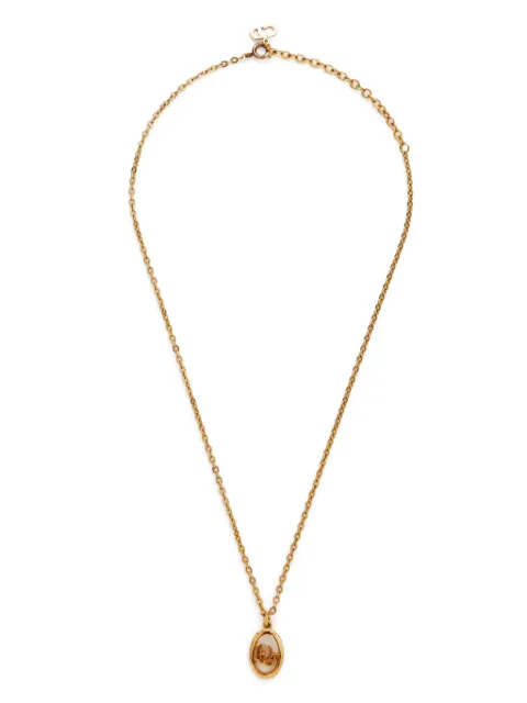 Christian Dior Pre-Owned logo pendant necklace