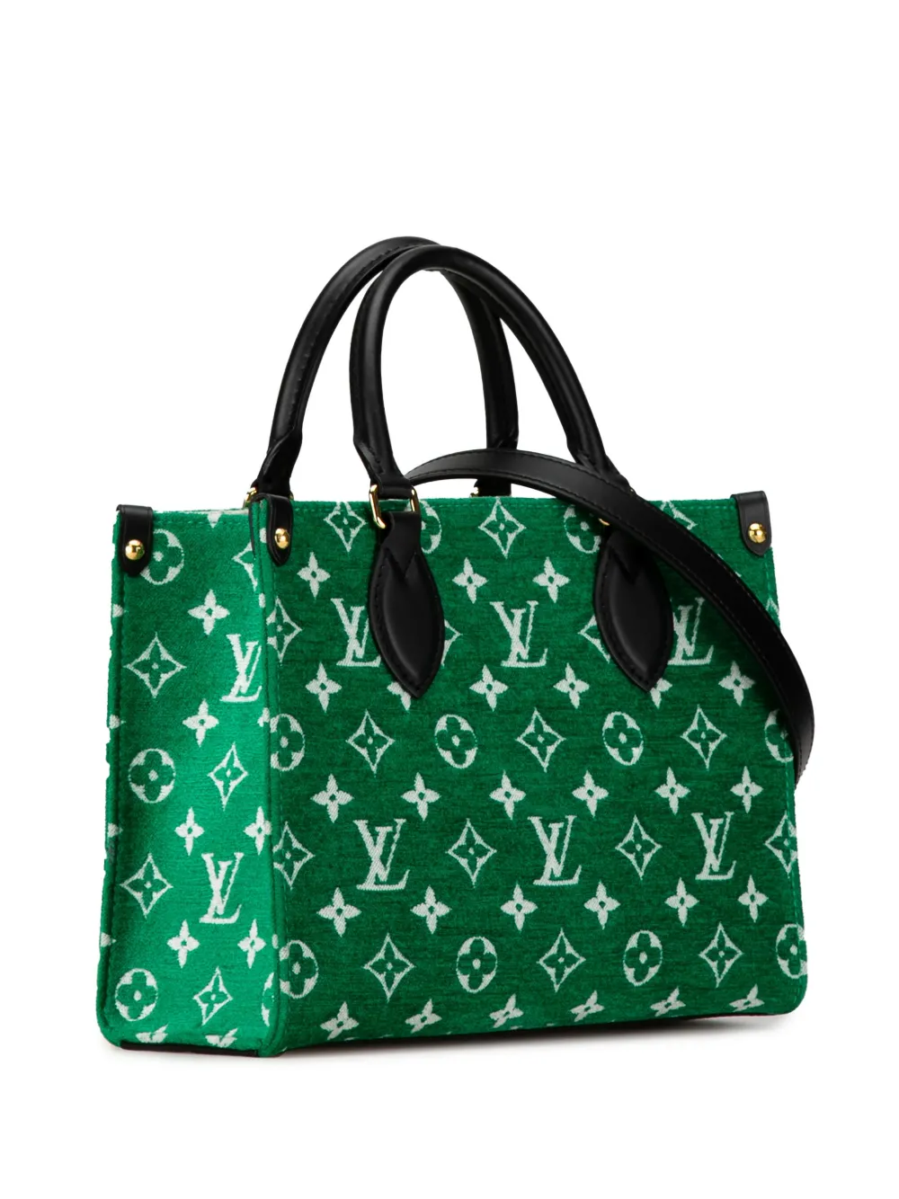 Cheap Louis Vuitton Pre-Owned 2021-2023 LV Match Monogram Jacquard Velvet OnTheGo PM satchel WOMEN