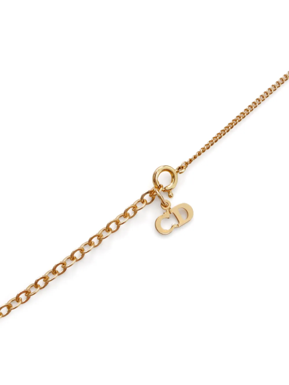 Pre-owned Dior Cd Pendant Necklace In Gold