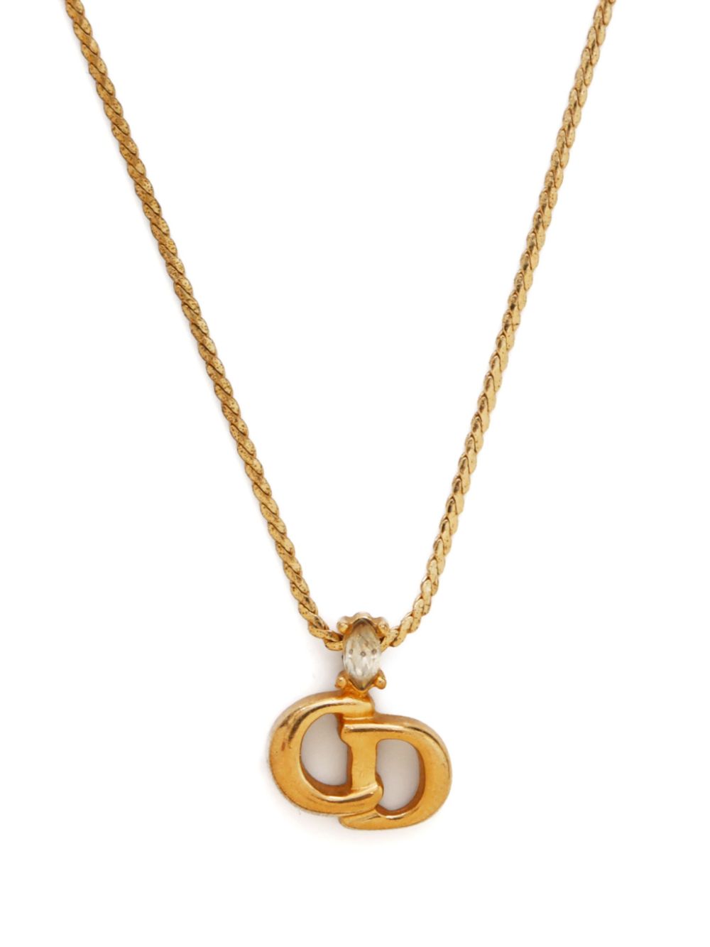 Christian Dior Pre-Owned CD pendant necklace - Goud