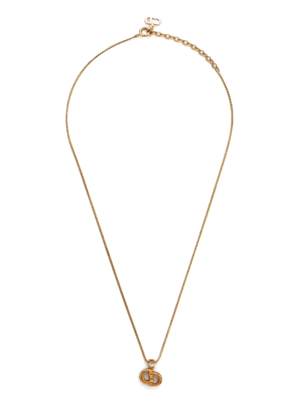Christian Dior Pre-Owned collar con dije CD | dorado | Image 1