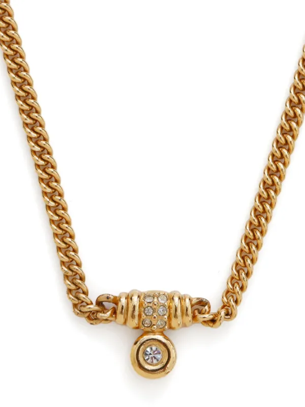 Christian Dior Pre-Owned ラインストーン ネックレス