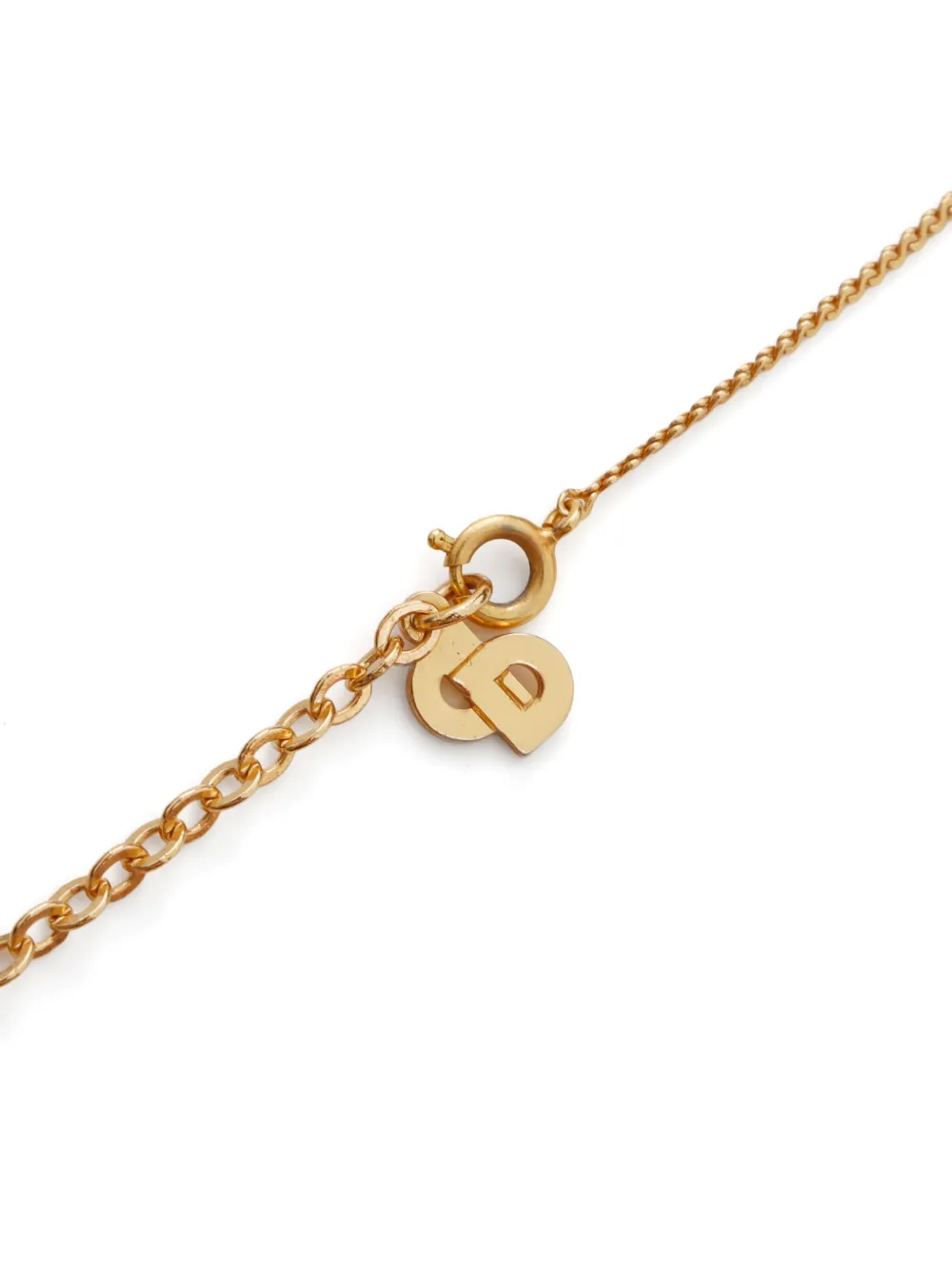 Pre-owned Dior Cd Pendant Necklace In Gold