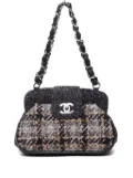 CHANEL Pre-Owned 2000 CC tweed shoulder bag - Grey