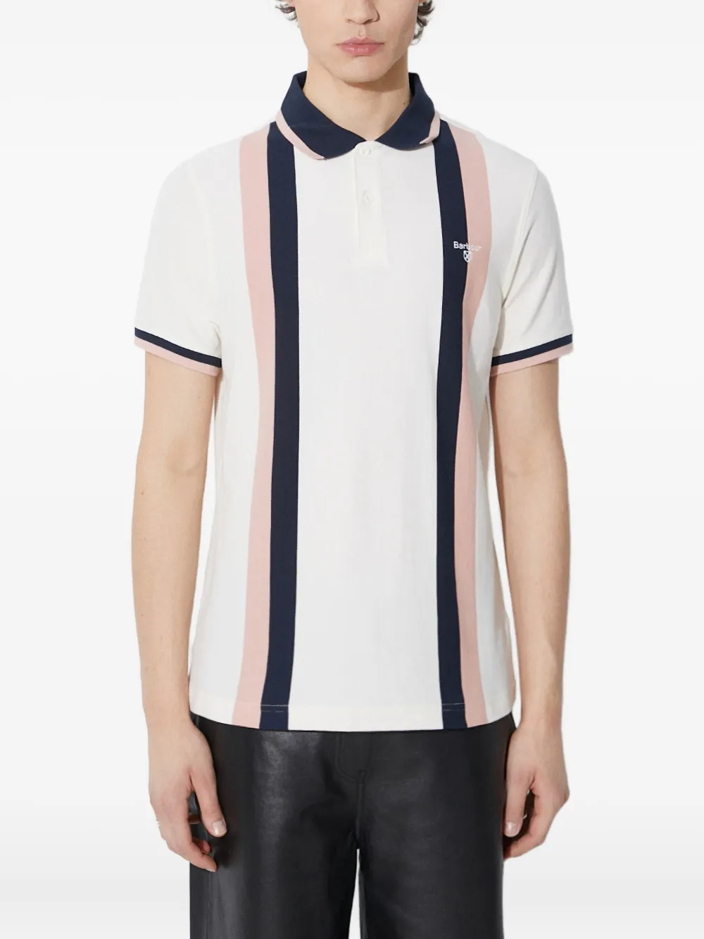 Barbour playera tipo polo con rayas estampadas | blanco | Image 1