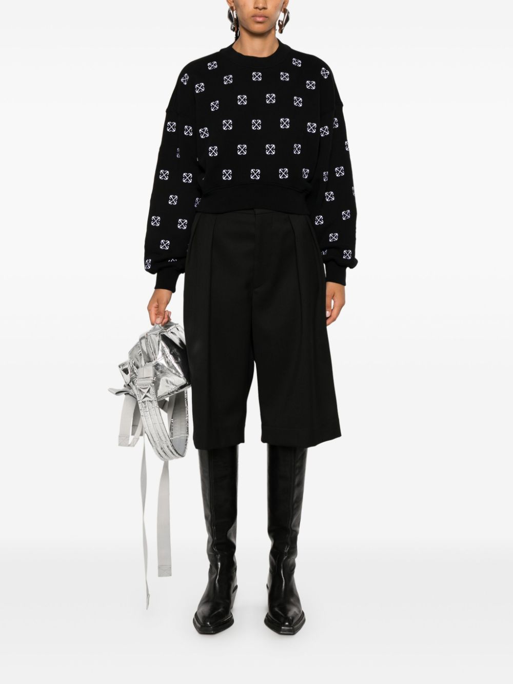 Off-White Little Arrows sweater - Zwart