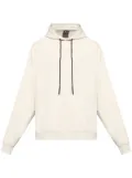 44 LABEL GROUP rear-logo-print hoodie - White