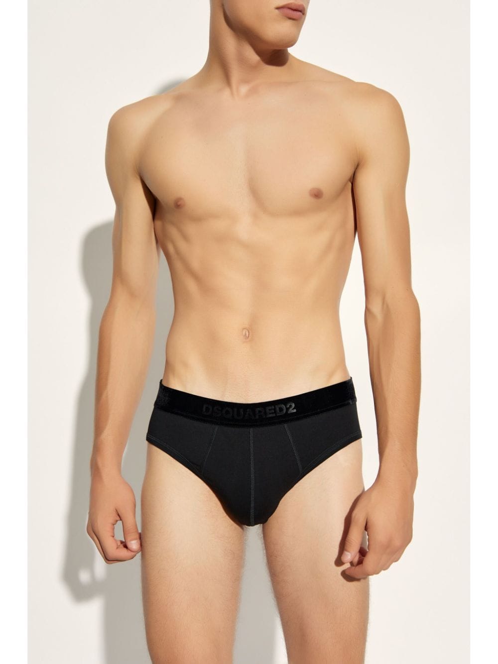 DSQUARED2 logo-waistband briefs - Zwart