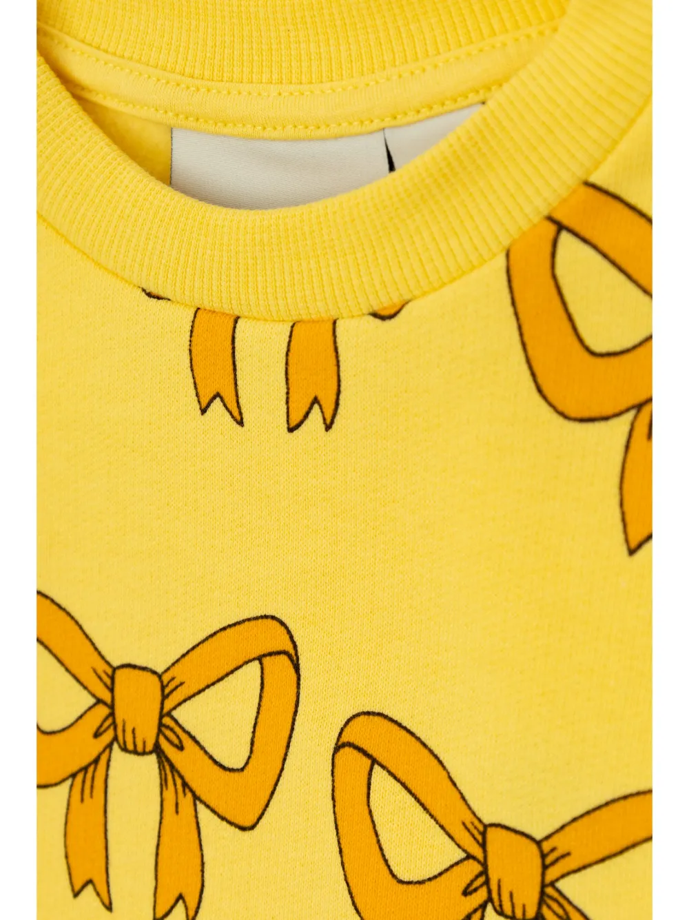 Mini Rodini Sweater met strikprint Geel