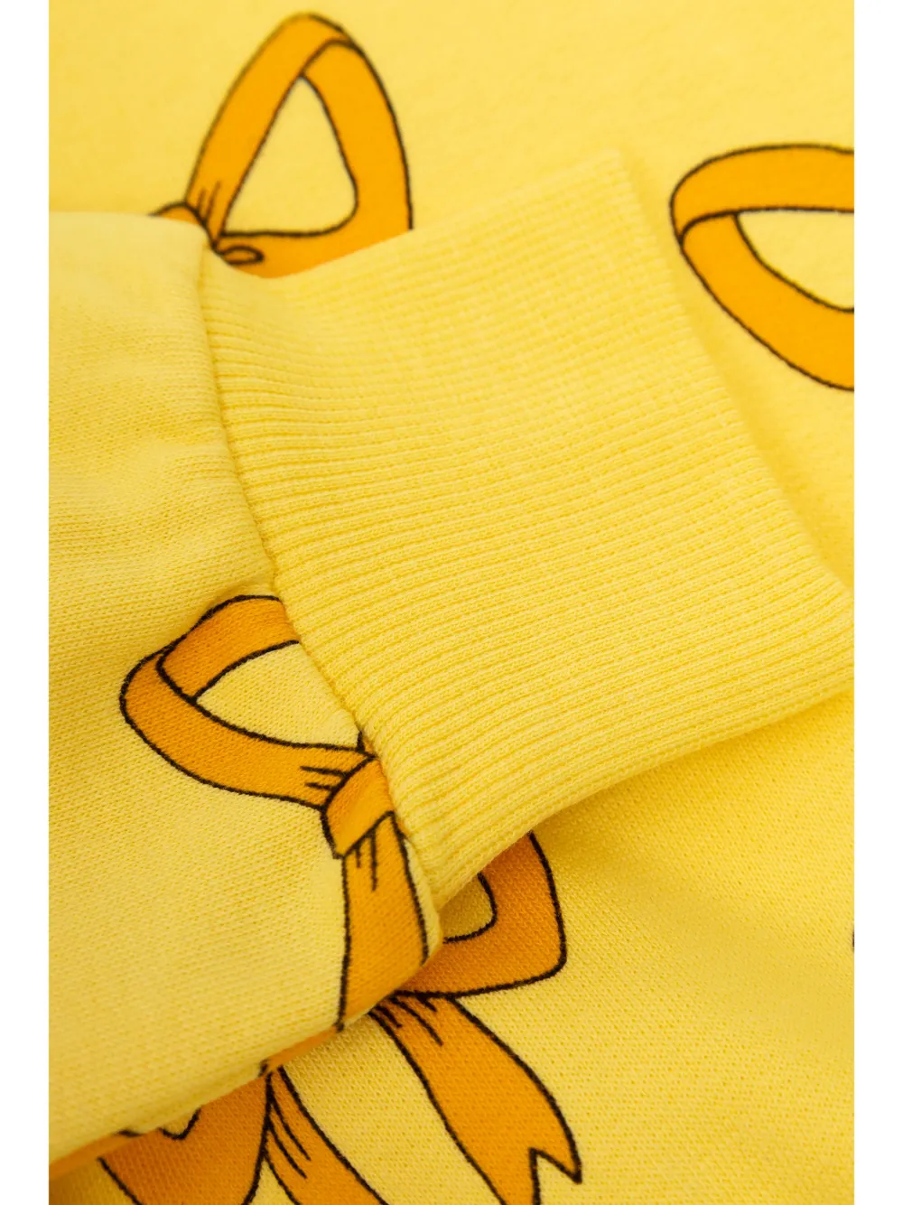 Mini Rodini Sweater met strikprint Geel