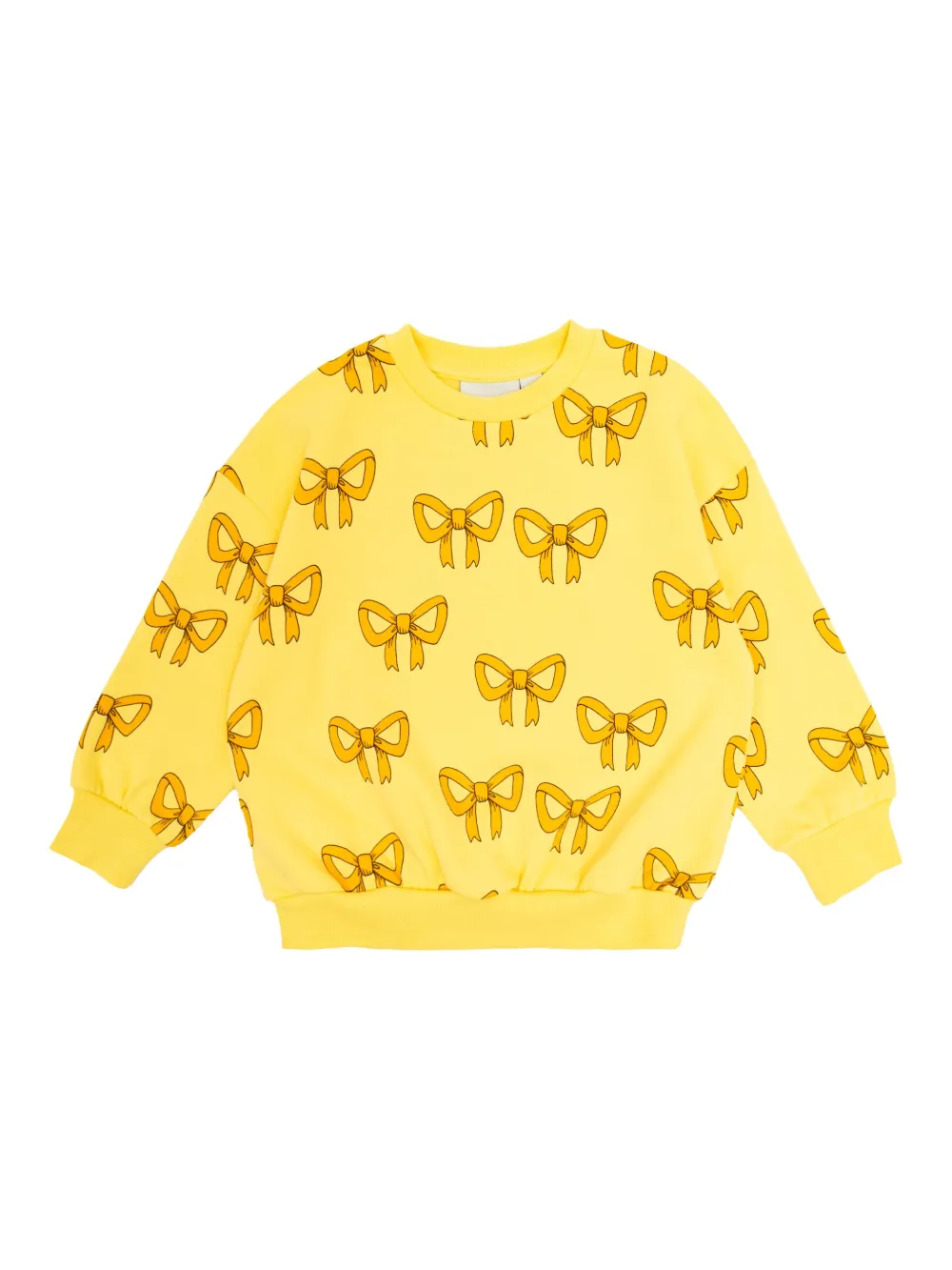 Mini Rodini Sweater met strikprint Geel