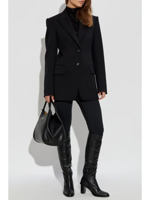 Sportmax Single Breasted Blazer | Black | FARFETCH JO