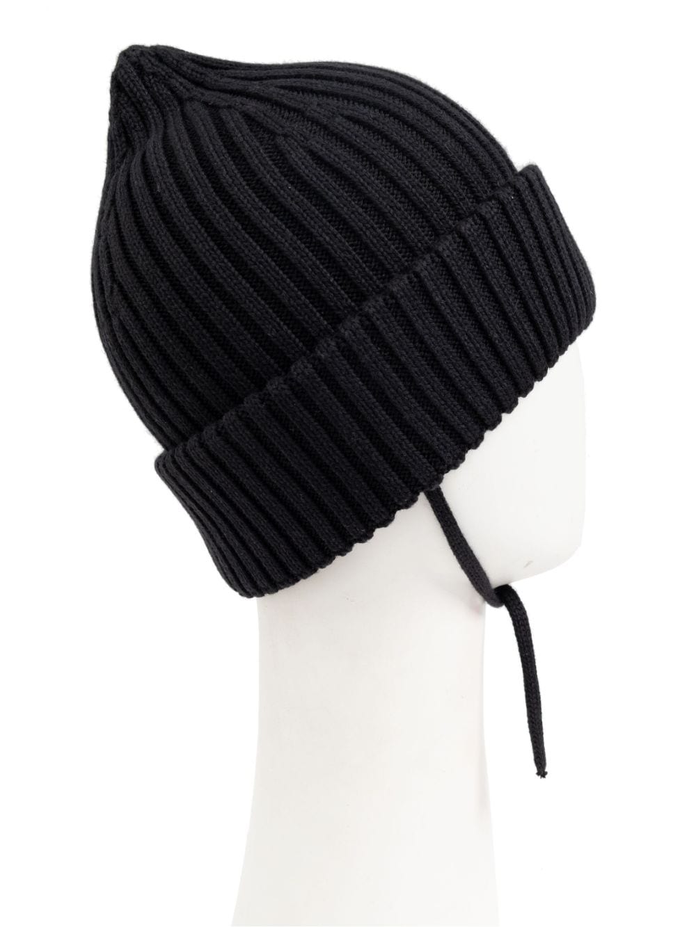 Mini Rodini logo-patch beanie - Zwart