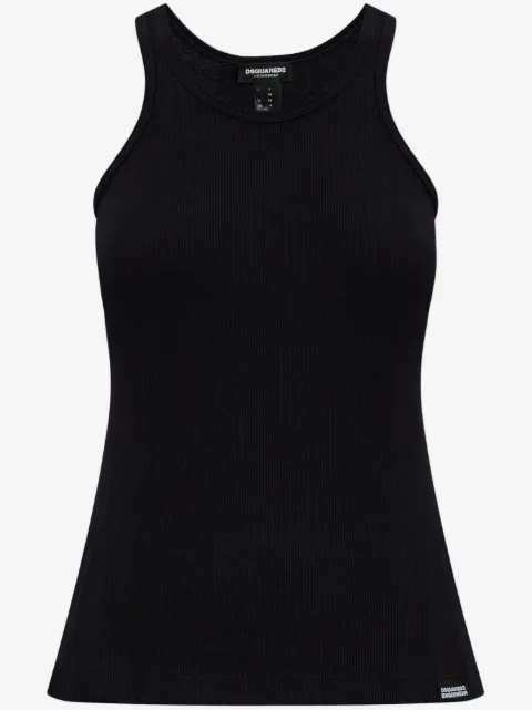 DSQUARED2 logo-appliqué tank top