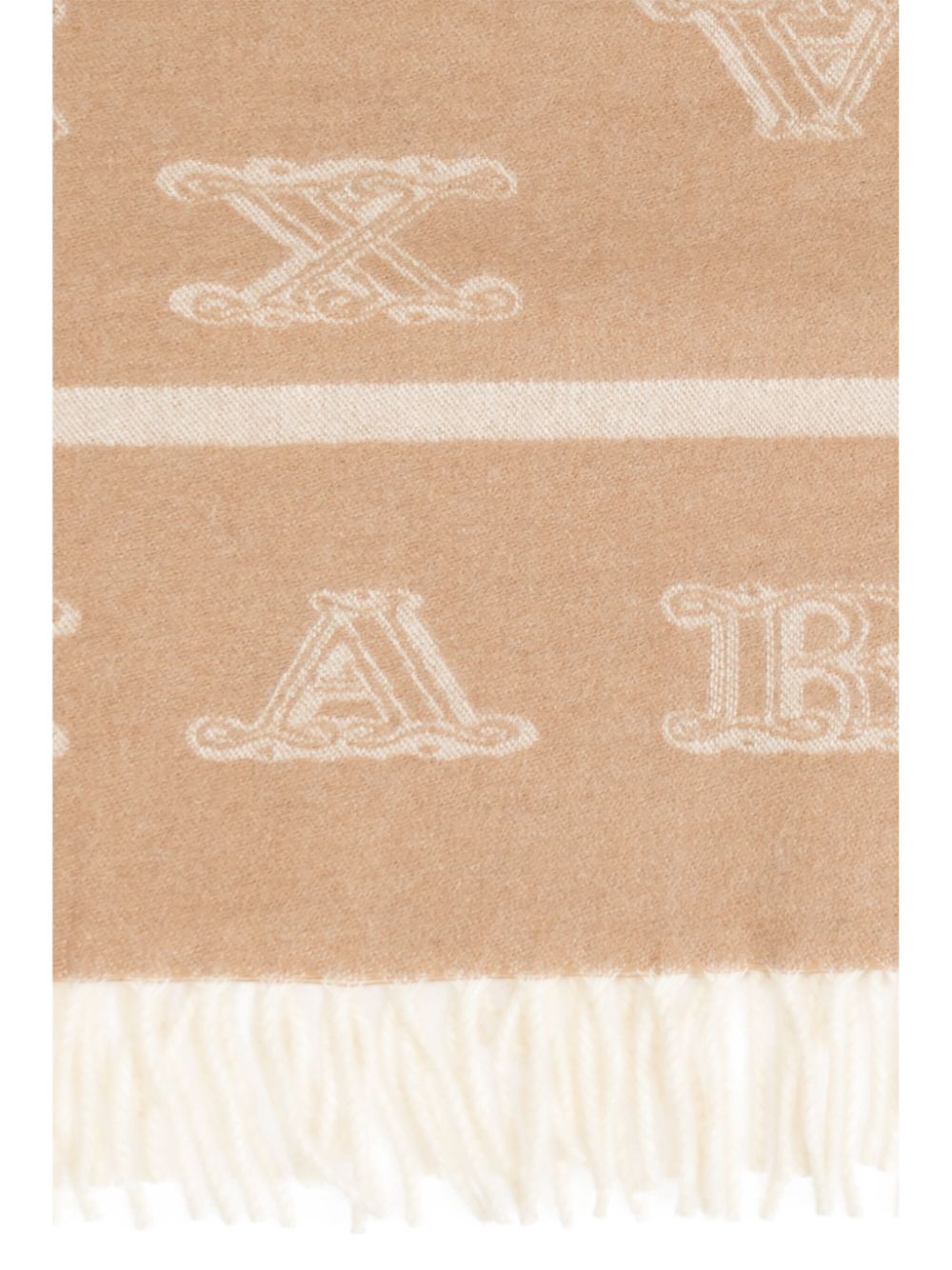 Max Mara embroidered logo pattern scarf Women