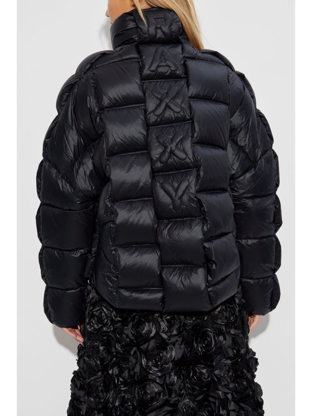 Shop Raxxy Panelled Puffer Jacket In Black