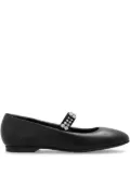 Casadei crystal-embellished ballerina shoes - Black