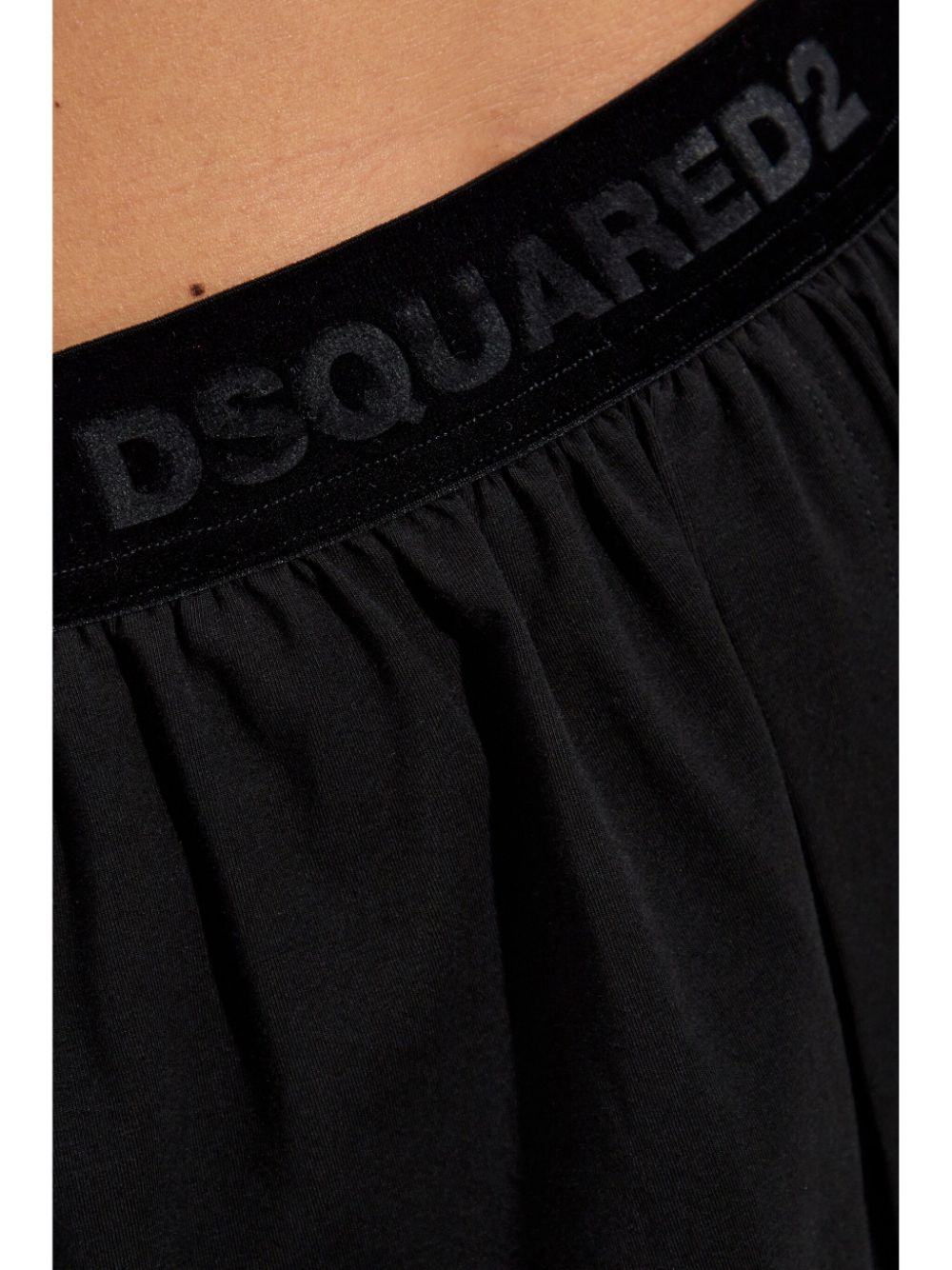 Shop Dsquared2 Elasticated-waist Cotton Shorts In Black