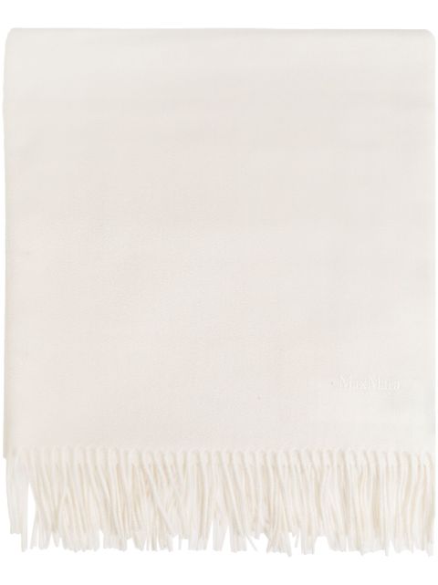 Max Mara embroidered-logo cashmere scarf Women