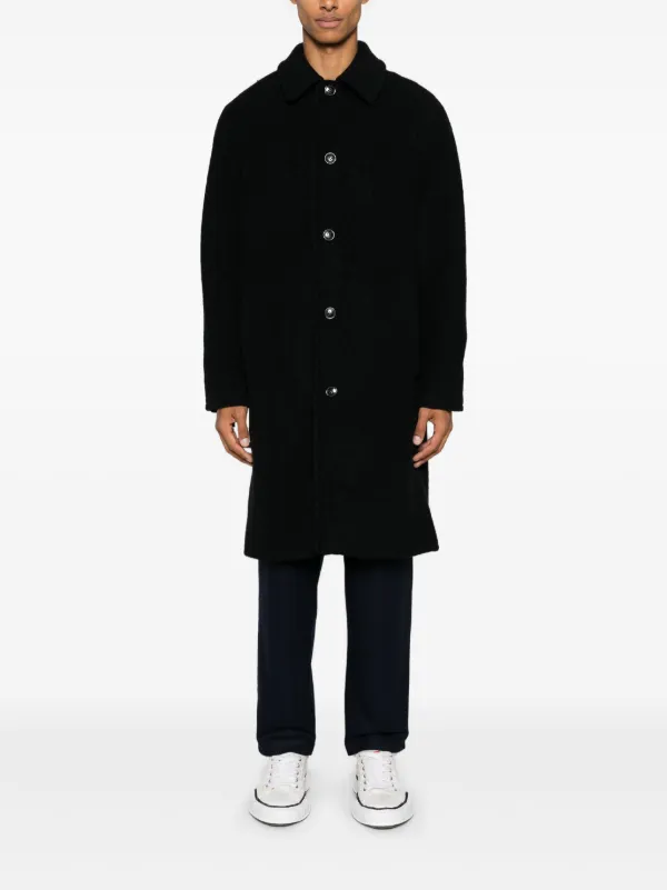 A.P.C. gaston 黒 ウールコート チェスターコート black A.P.C. Gaston コート | ブラック | FARFETCH JP