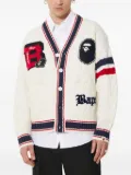 A BATHING APE® cable-knit varsity cardigan - Neutrals