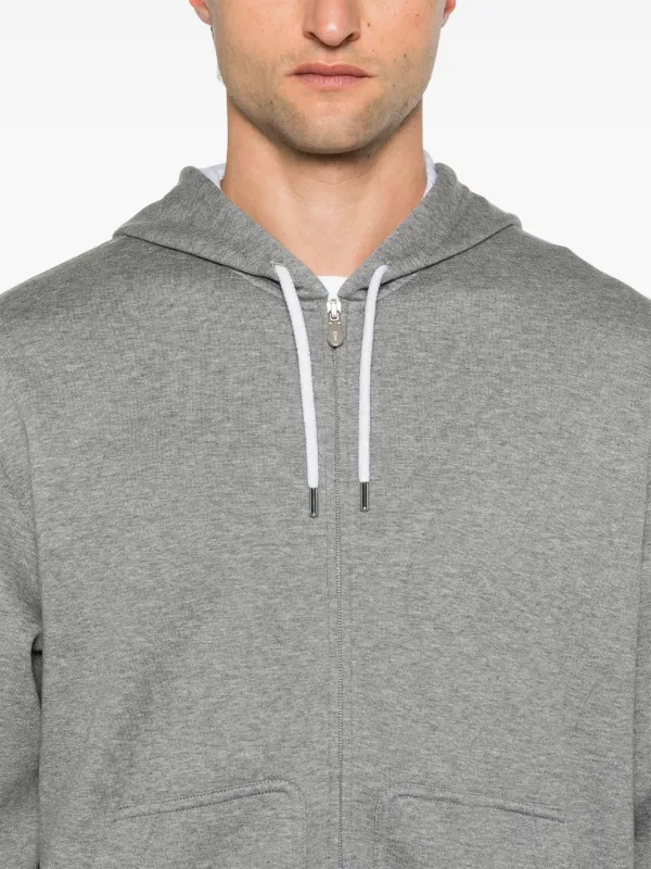 Brunello Cucinelli Jersey Hoodie | Grey | FARFETCH