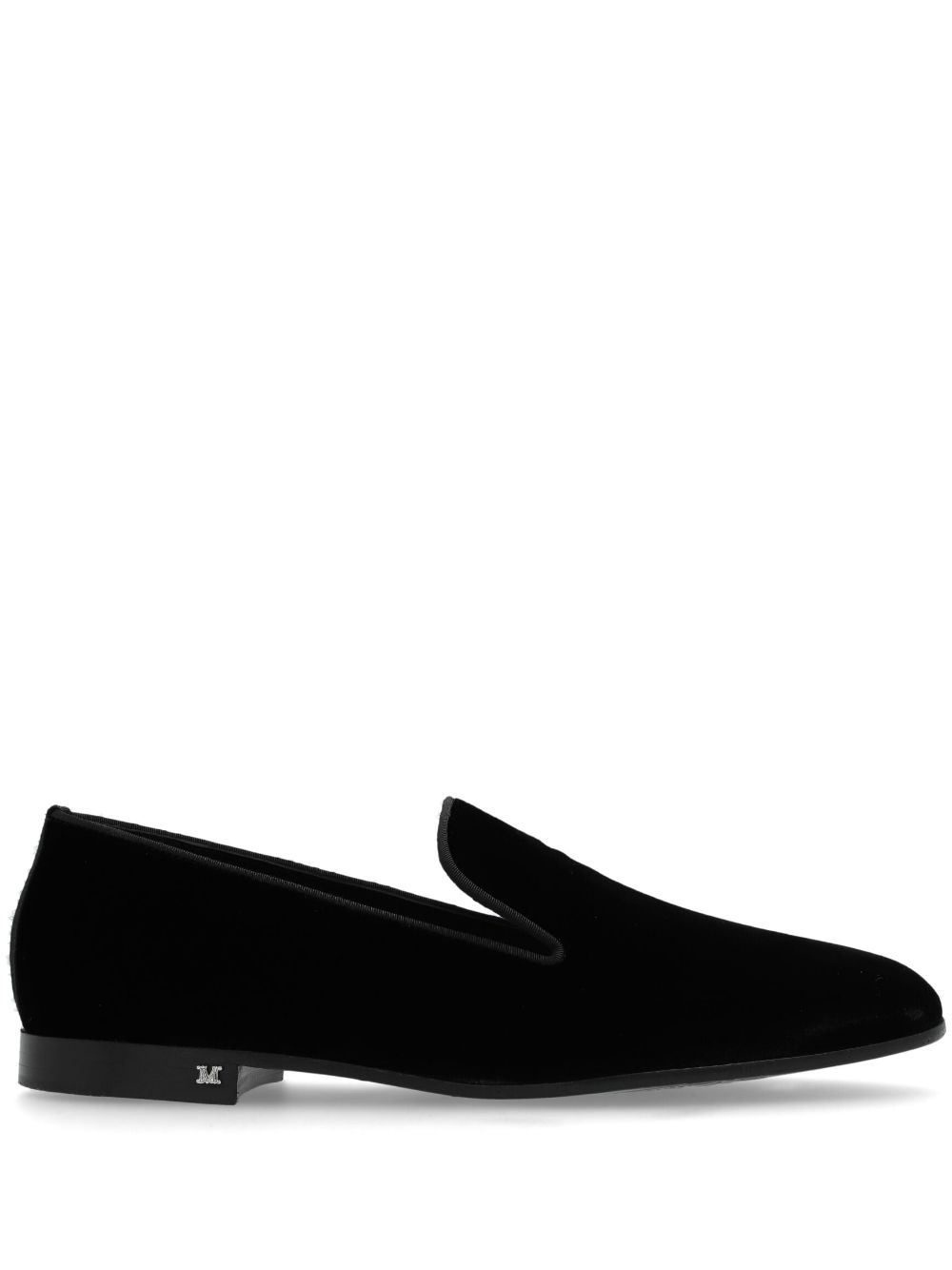 Max Mara Fluwelen loafers Zwart