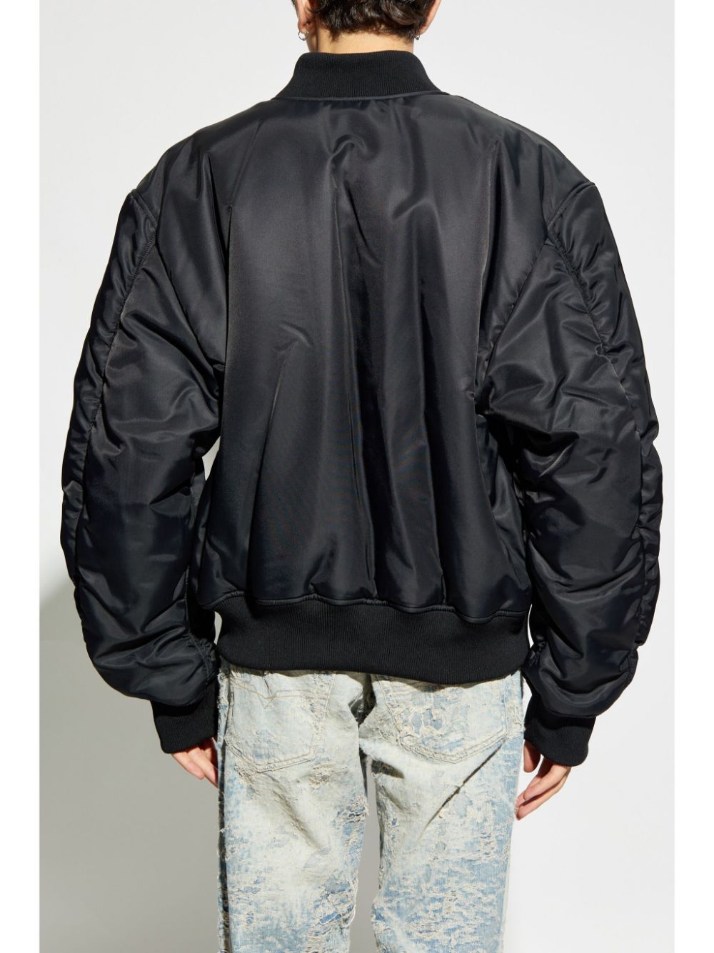 Shop Diesel J-milles-rugg Bomber Jacket In Black