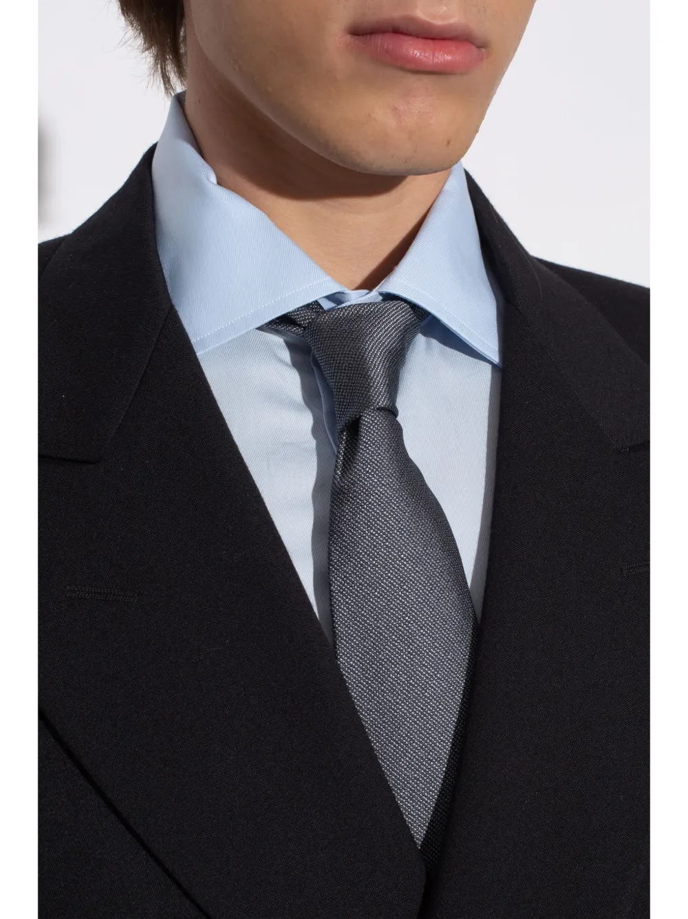 Lanvin lurex detailing tie - Grijs