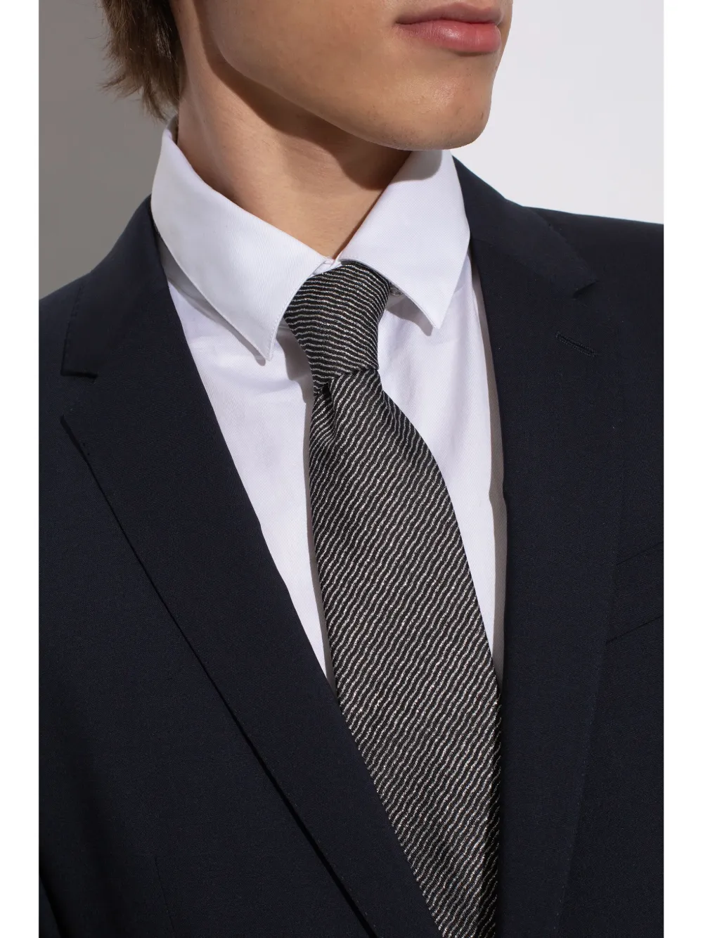 Lanvin lurex detailing tie - Zwart