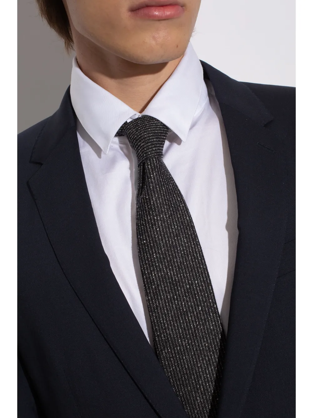 Lanvin lurex detailed tie - Zwart