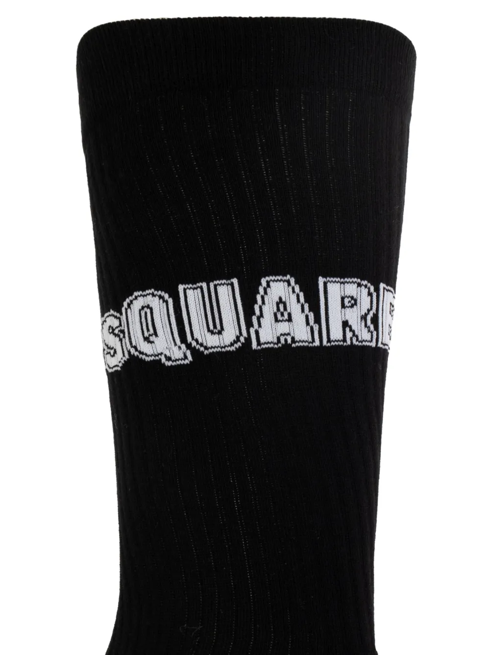 DSQUARED2 intarsia-knit logo socks - Zwart